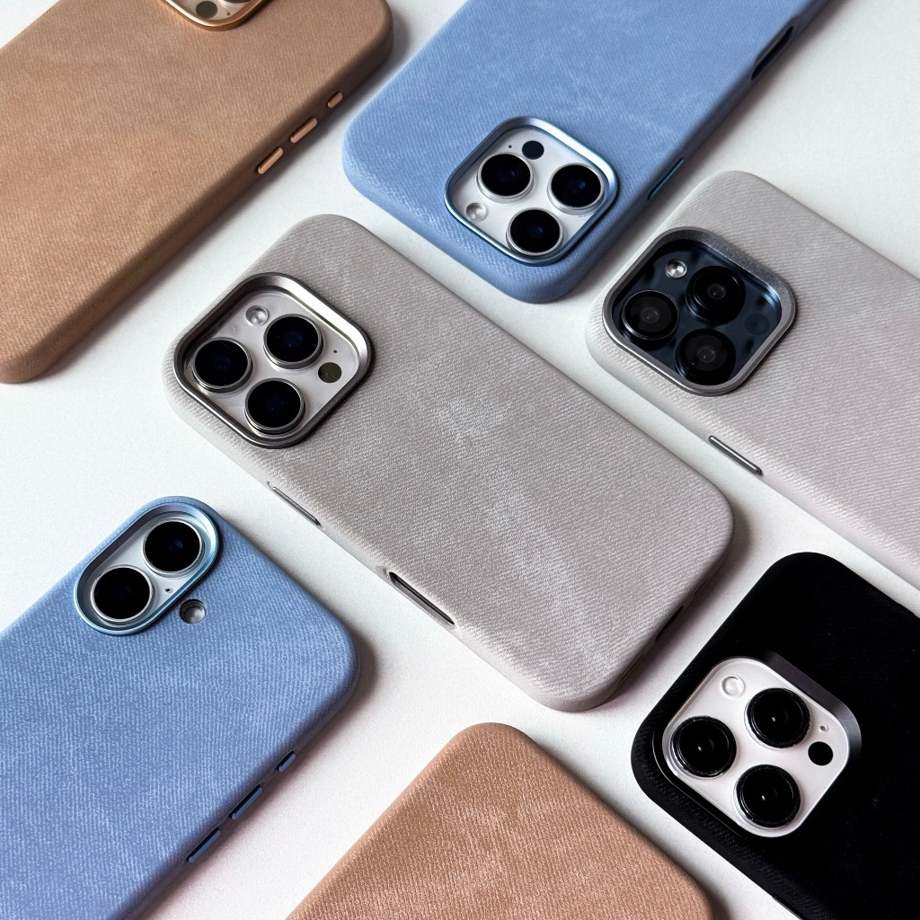 [i17] พร้อมส่ง🧵🪡 T5S191 เคสผ้าแม่เหล็ก เคสชาร์จไร้สาย เคสแข็งหุ้มผ้า เคสไอโฟน สำหรับ iPhone case12-16Plus,17Pro,17Promax