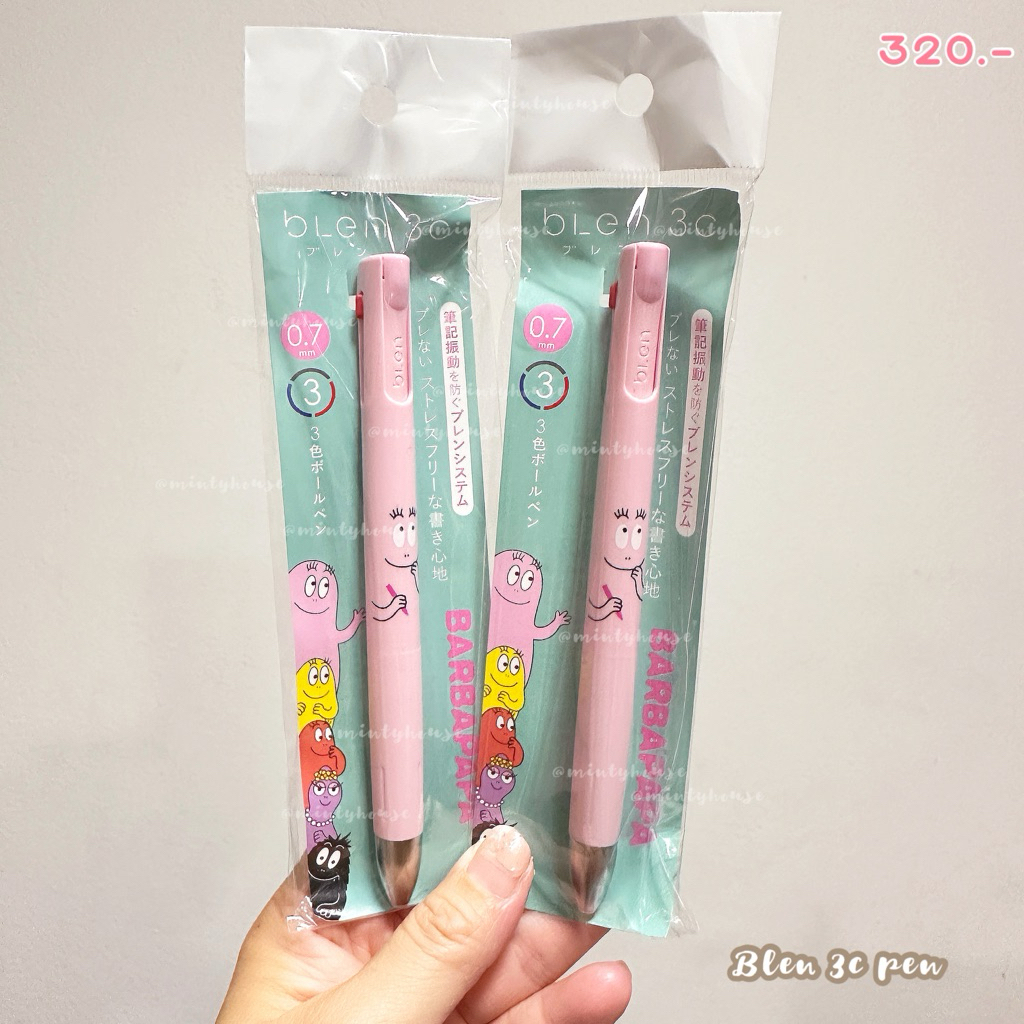 พร้อมส่ง !!! ปากกาดำ แดง นง zebra blen 3c babapapa 9.1/2025