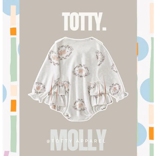 totty.apparel ชุดเด็กแรกเกิดผู้หญิง บอดี้สูทเด็กอ่อน 0-12เดือน ลายน่ารัก ผ้าเนื้อดีมาก (0085)