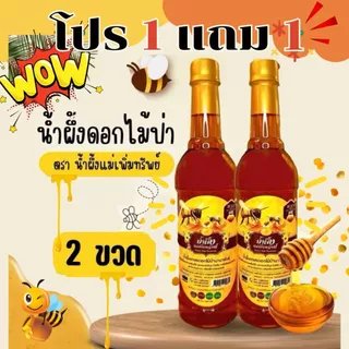 🔥[ 1แถม1 ] HONEY น้ำผึ้งแม่เพิ่มทรัพย์ น้ำผึ้งดอกไม้ป่านานาพันธุ์จากธรรมชาติ ขนาด 1 กิโลกรัม