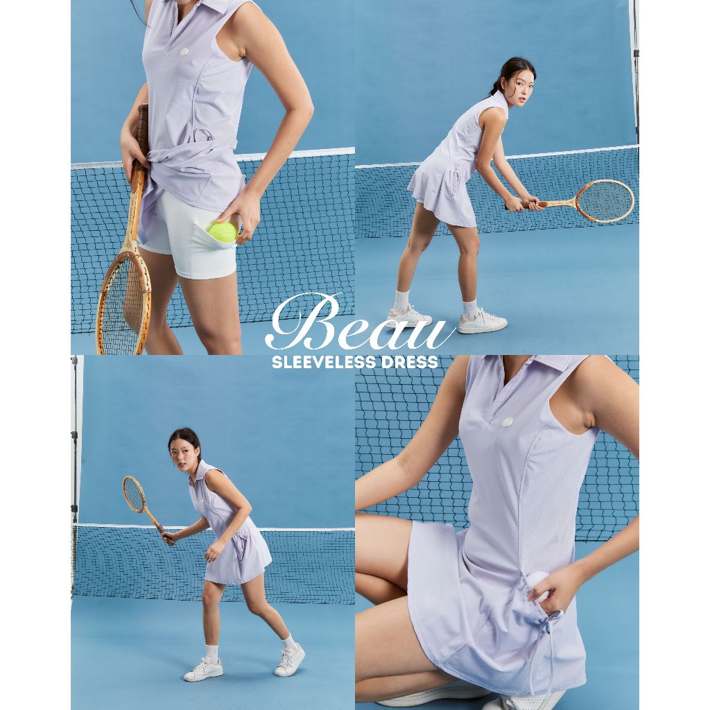 Muuv & Gruuv Beau Sleeveless Dress เดรสกีฬาแขนกุดพร้อมกางเกงซับในและชั้นใน