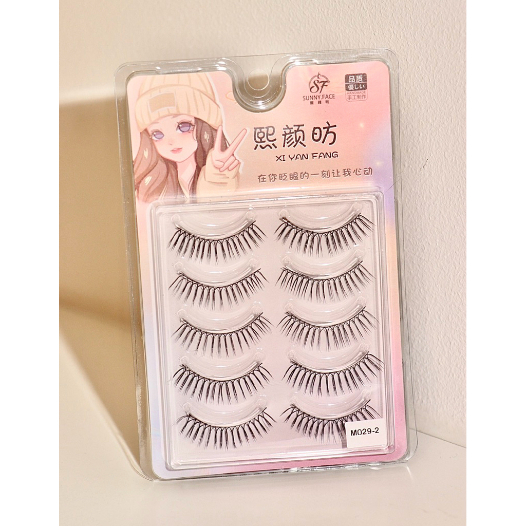 ขนตาปลอมสไตล์เกาหลี(M029-2) ✨ 1 กล่องบรรจุ 5คู่  (พร้อมส่ง)