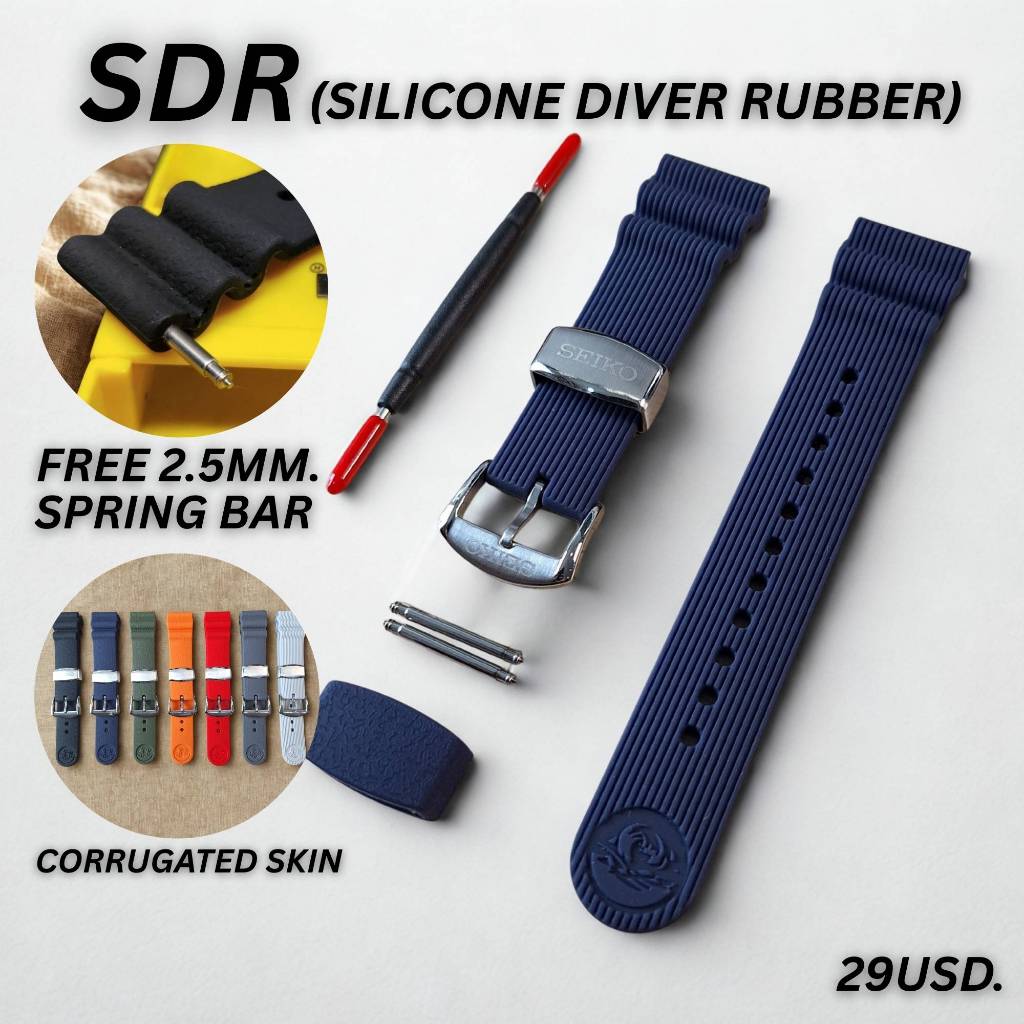 สายนาฬิกาสำหรับSeiko 20,22mm.ฟรี สปริงบาร์2.5mm สายซิลิโคน Buckle stainless LOGO สายยาง watch starp watch ban