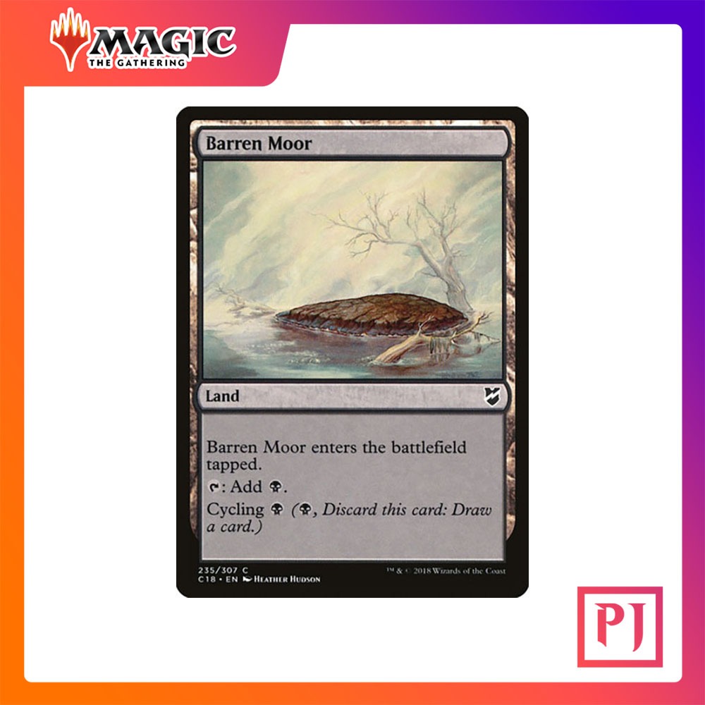 [MTG] Barren Moor [C18] [LAND] [COMMON] [NORMAL] [ENG] (การ์ดเมจิค / Magic the Gathering)