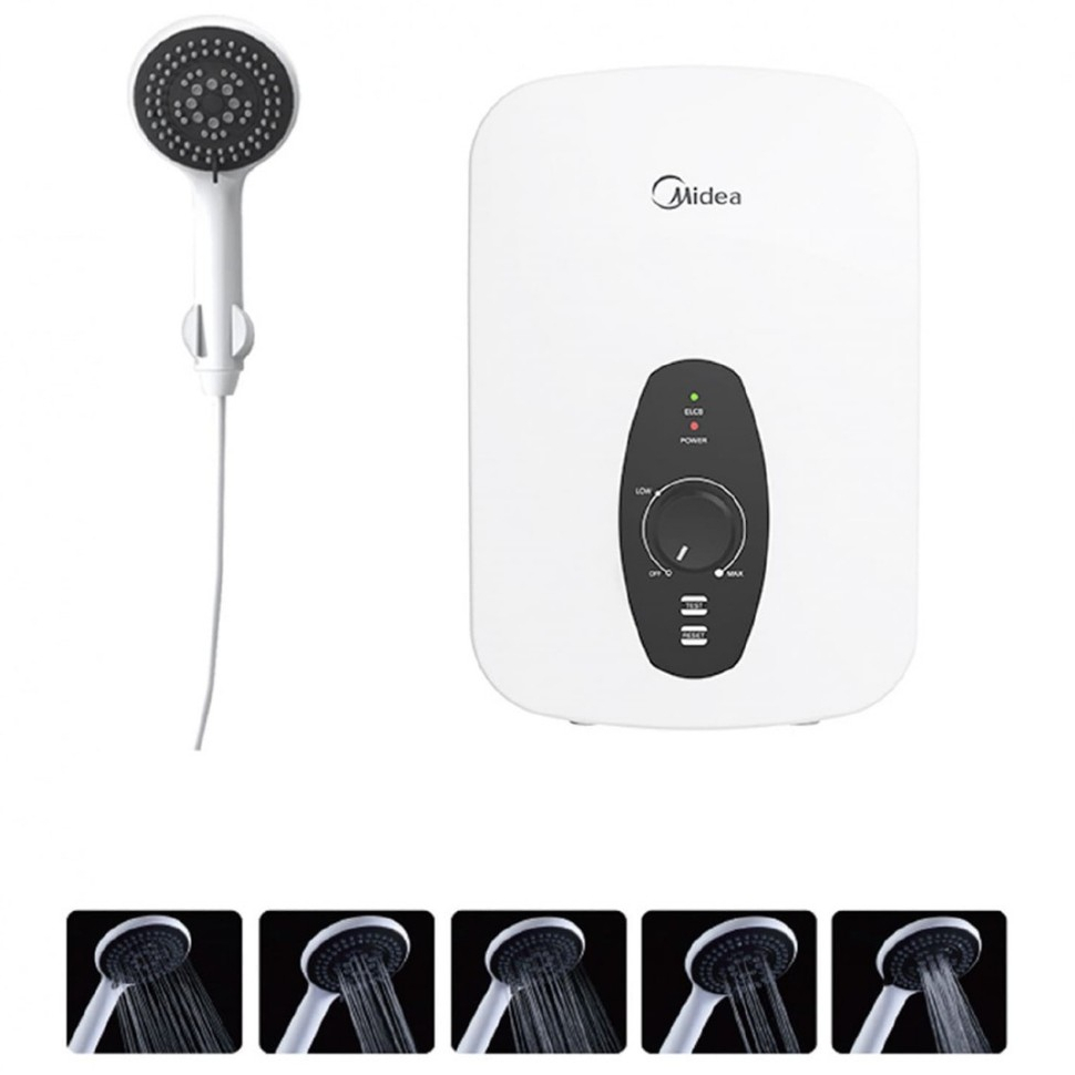 Midea เครื่องทำน้ำอุ่น รุ่น MWH-38QTH(W) 3800W / รุ่น MWH-45QTH(W) 4500W - รูปที่ 2
