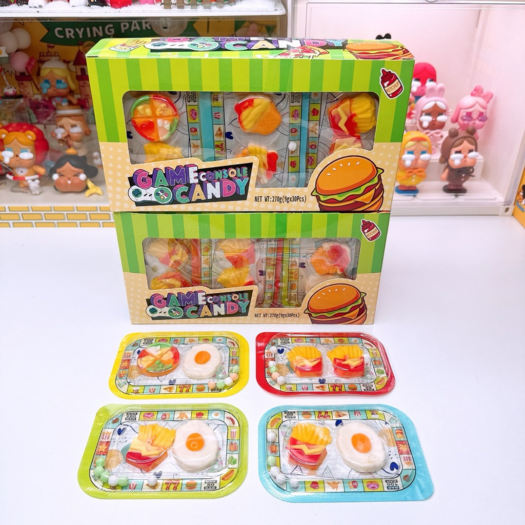 แคนดี้เกมส์ ไข่ดาว พิซซ่า เฟรนช์ฟรายส์ เยลลี่กัมมี่ {1 กล่อง 30 ชิ้น}