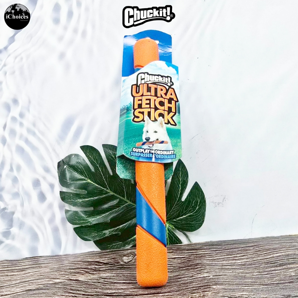 [Chuckit!] Ultra Fetch Stick Outdoor Fetch Dog Toy, Orange and Blue ของเล่นสุนัข