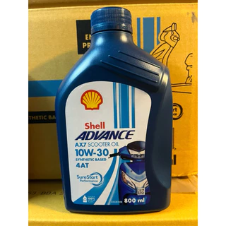 น้ำมันเครื่อง รถออโต้เมติก SHELL advance ax7 scooter MB ขนาด 0.8 ลิตร (เลือกรับไม่รับเฟือง)