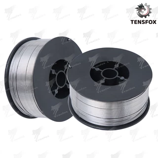 Tensfox ลวดเชื่อมฟลักซ์คอร์ ไม่ใช้แก๊ส 0.8 mm / 1.0 mm ม้วน 1 กก. สำหรับเครื่องเชื่อม MIG ซีโอทู CO2