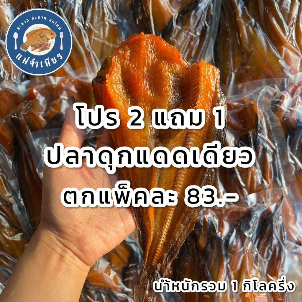 โปร2แถม1 ปลาดุกแดดเดียว (น้ำหนักรวม 1,500 กรัม)