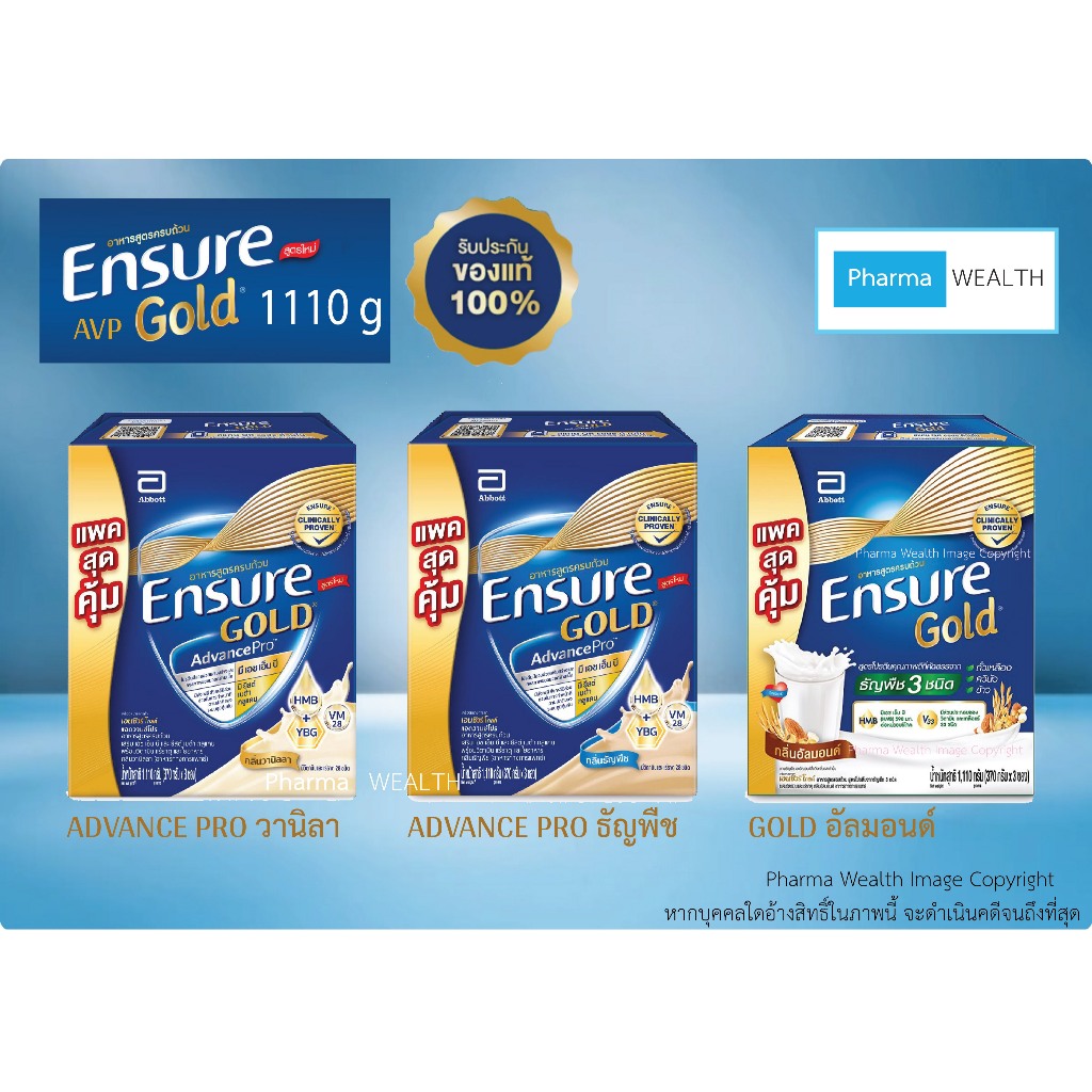รีวิว Ensure Gold Advance Pro 1110g สารอาหารครบครัน HMB โปรตีนสูง
