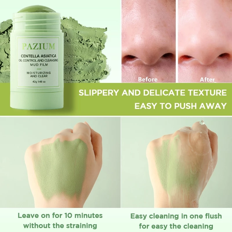 PAZIUM มาร์คหน้า มาส์กโคลน Cleansing Mask ทำความสะอาดลึก ดูดซับความมัน ไม่แห้งผิวลดสิวหัวดำ ความมัน 42G thumbnail 8