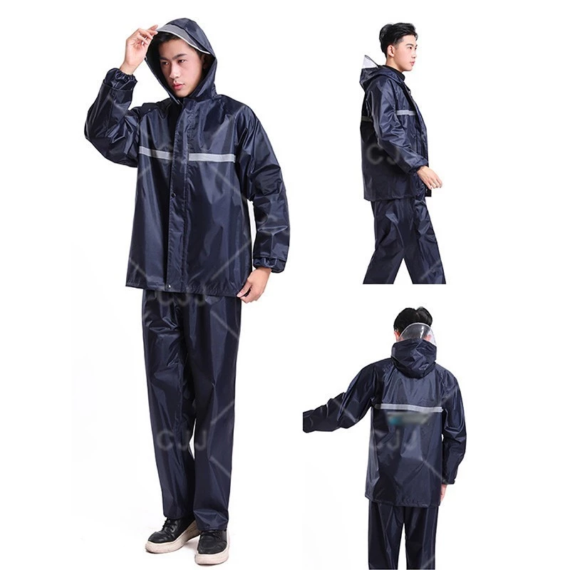 ชุดกันฝนผู้ใหญ่ครบเซ็ต เสื้อ+กางเกง มีแถบสะท้อนแสง thumbnail 8