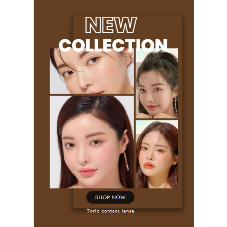 New !! ลุคสวยแพง 1แถม1  [สั้น+เอียง+สี][สายตาเอียง][แบบสั่งตัดโดยเฉพาะบุคคล][รายเดือน][ราย 6 เดือน] คอนแทคเลนส์สี