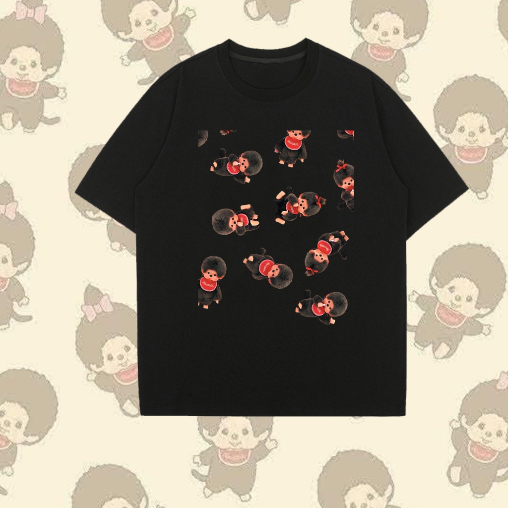 แฟชั่นใหม่ "Monchhichi" เสื้อยืด ผ้าคอตตอน  ลายขายดี มอนชิชิน่ารักๆ เหมาะสำหรับทั้งชายและหญิง S-5XL Comfortable to wear