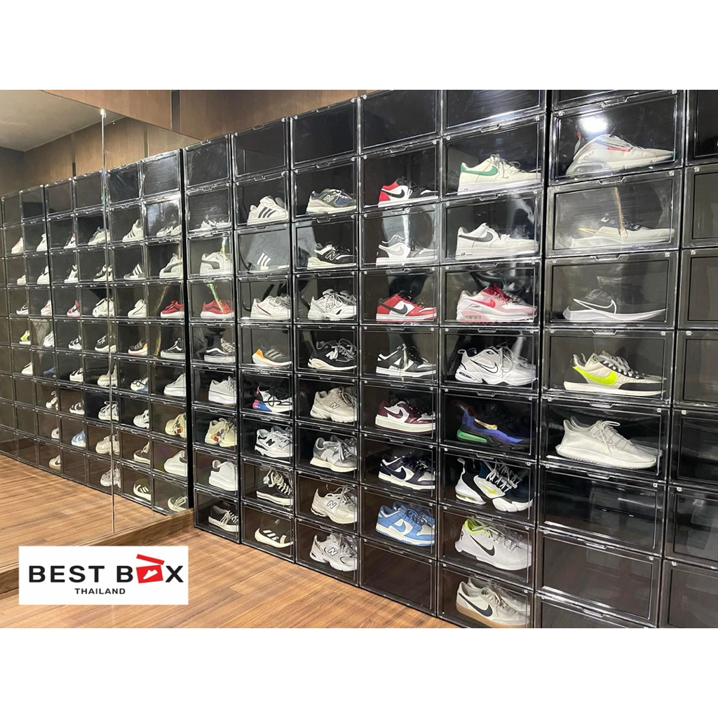 เซ็ต 6 กล่อง กล่องรองเท้ารุ่นฝาข้าง รุ่นใหม่ใหญ่กว่าเดิม!!
