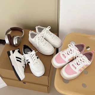 JSNB สินค้าใหม่! รองเท้าผ้าใบผู้หญิง เสริมส้น หัวมะม่วง พร้อมส่งฟรี รองเท้าผ้าใบลำลอง พื้นหนานุ่ม สูง 3 cm. [LNDM07]