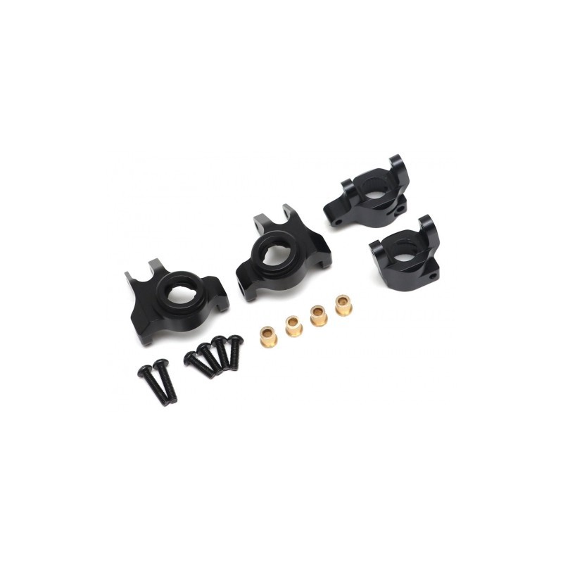 .ชุดเลี้ยวหน้าBR955027BK : Boom Racingชุดดุมล้อเลี้ยวและขายึดซีฮับมุมเลี้ยวกว้างสำหรับคาน AR44 สีดำ 