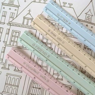 [[ส่งด่วน1-2วัน]] ไม้บรรทัดอลูมิเนียม สีพาสเทล สลักชื่อ ( ราคา 1 ชิ้น )