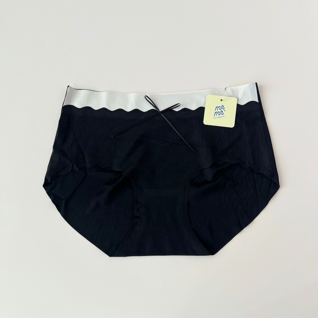 𝐒𝐖𝐄𝐄𝐓𝐈𝐄 𝐖𝐀𝐕𝐘 (panty.) - medium waist pastel wavy  panty. ไร้ขอบ ขอบหยัก ตกแต่งโบว์ maryxmary - รูปที่ 6