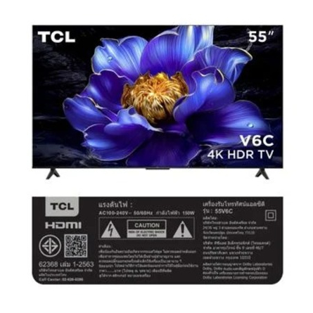 TCL ทีวี 4K ขนาด 55 นิ้ว รุ่น 55V6C ระบบ GOOGLE TV สมาร์ท ทีวี รุ่นใหม่ปี 2025 ผ่อน 0% ได้ - รูปที่ 6