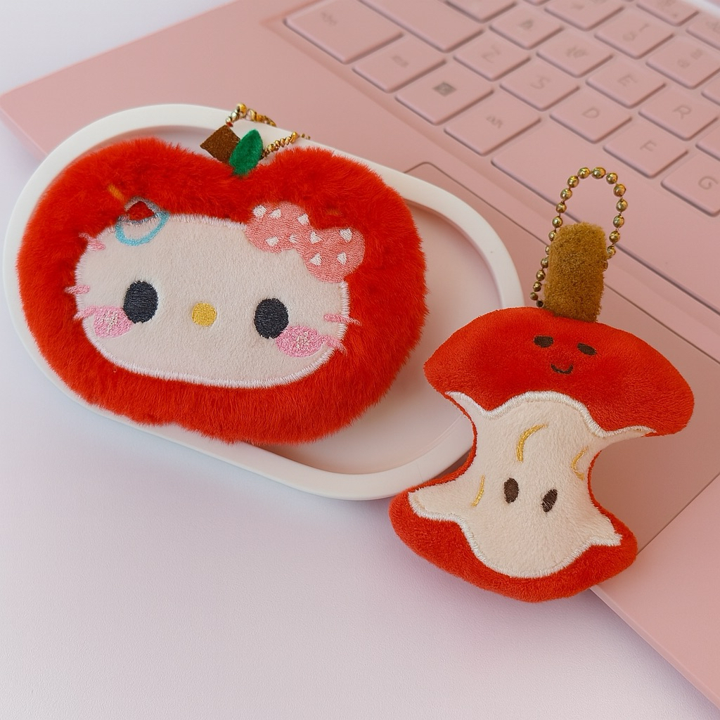 พวงกุญแจแอปเปิ้ลตุ๊กตา สไตล์เกาหลี ห้อยกระเป๋าน่ารัก ส่งจากไทย 🇹🇭 #AppleKeychain ราคาถูก Shopee Lazada