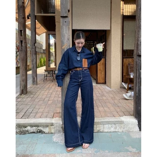 Y2.NEW CLASSY JEANS กางเกงยีนส์ขากระบอก