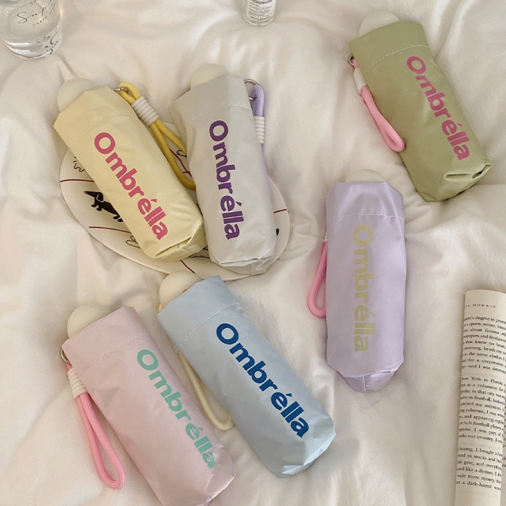 ✨NEW✨ ร่มพับขนาดกระทัดรัด สีพาสเทลสดใส พร้อมสายคล้องมือ ร่มกันฝน กันแดด UPF50+ โครงร่ม8ก้าน แข็งแรง