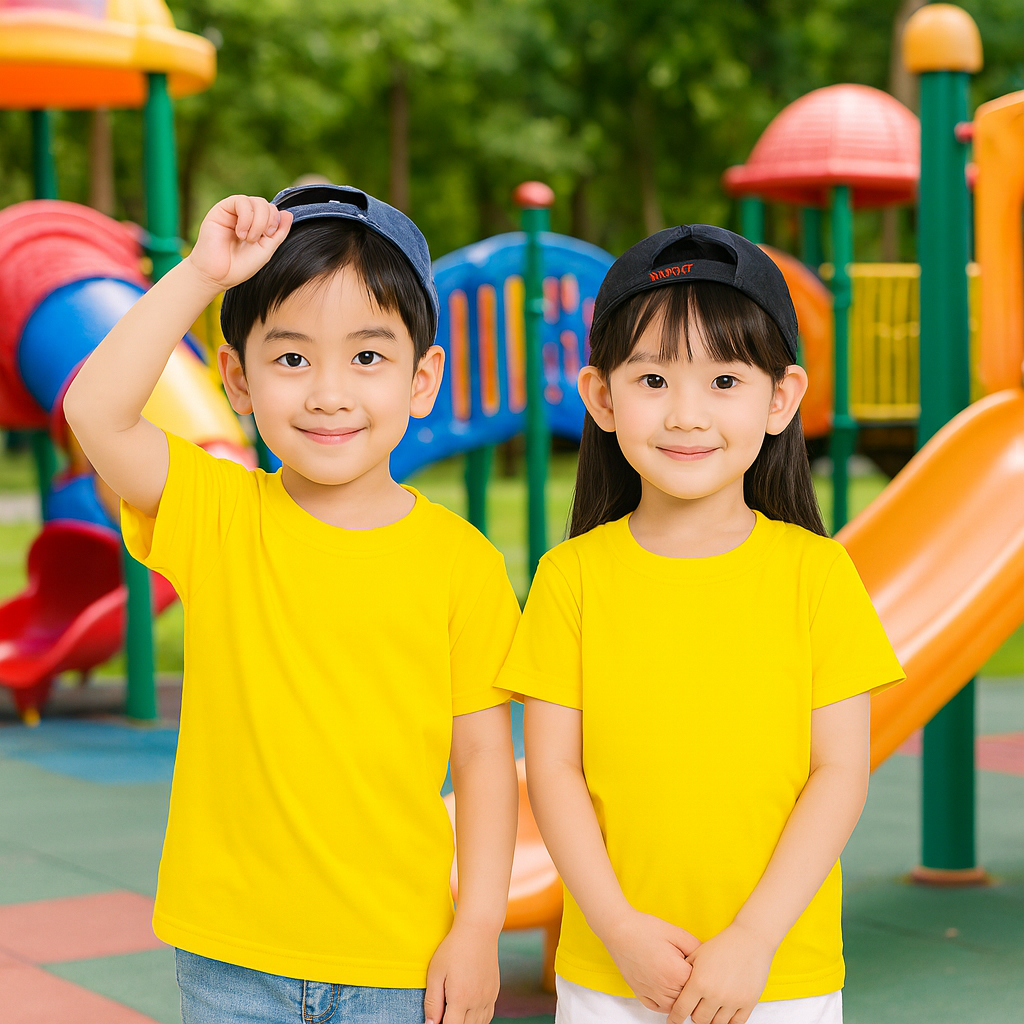 RKS GARMENT เสื้อยืดเด็ก Cotton แท้ 100% คอกลม แขนสั้น ใส่สบาย kid T-shirt