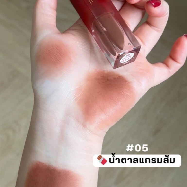 แท่งสุดท้ายสีในตำนานเบอร์ 05 ลิปแมทกำมะหยี่ Jolie U Lipstick Velvet Matte Smooth Nude 4g ขนาดจริง
