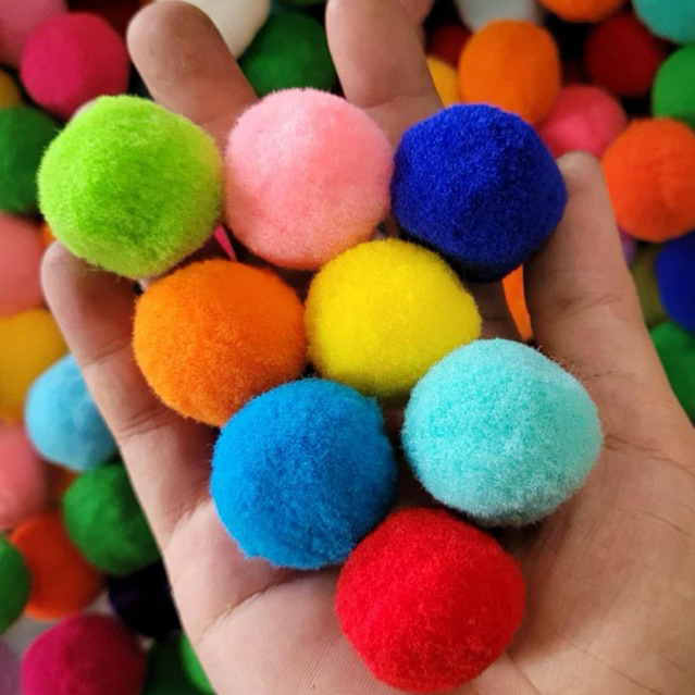 [ถูกมาก!!] ปอมปอม8มิล-3ซม ( 8-30 mm.) 50-100 ลูก