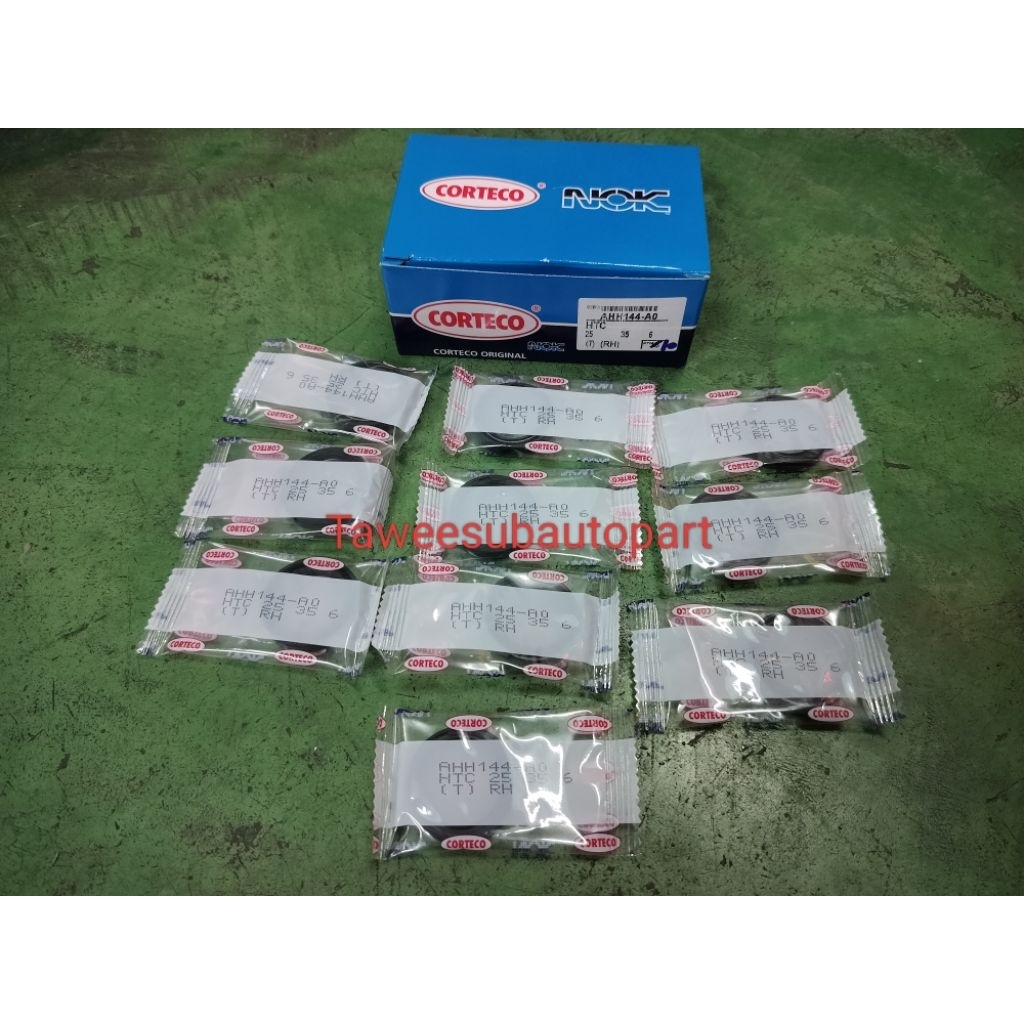 ซีลเพลาบาล้าน 4D56T/16V ซีลราวลิ้น 4G64 ขนาด25-35-6 RH ลายขวา CF L200B/BL NOK AHH144-MO HTC 25 35 6 