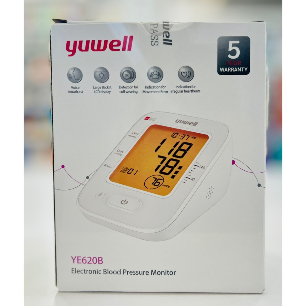Yuwell เครื่องวัดความดันโลหิตอิเล็กทรอนิกส์ รุ่น YE680B