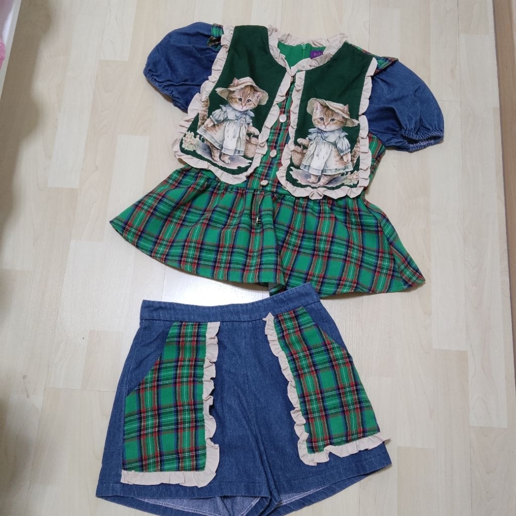 Maria diamond Bonica เสื้อกางเกงผ้ายีนส์ size m มือสอง