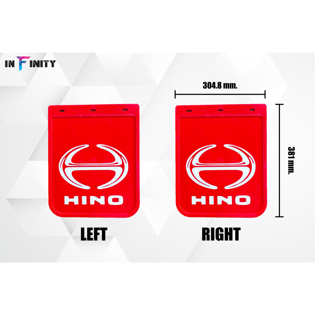 บังโคลนพื้นสีแดง HINO (Mudflap)