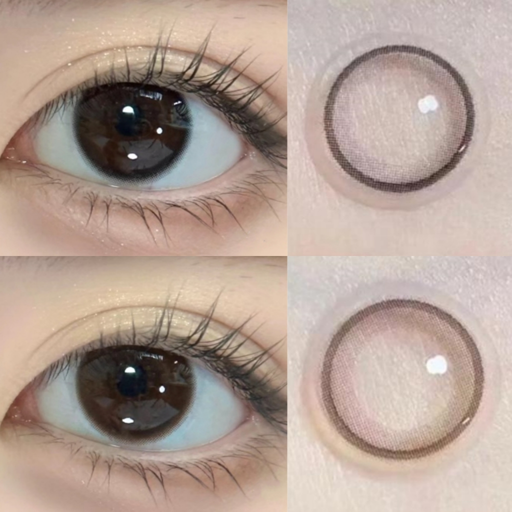 Midroo คอนแทคเลนส์ 0.00~-6.00 Natural Choc คอนเทคเลนส์มินิ ด้วยองศา 14.0mm