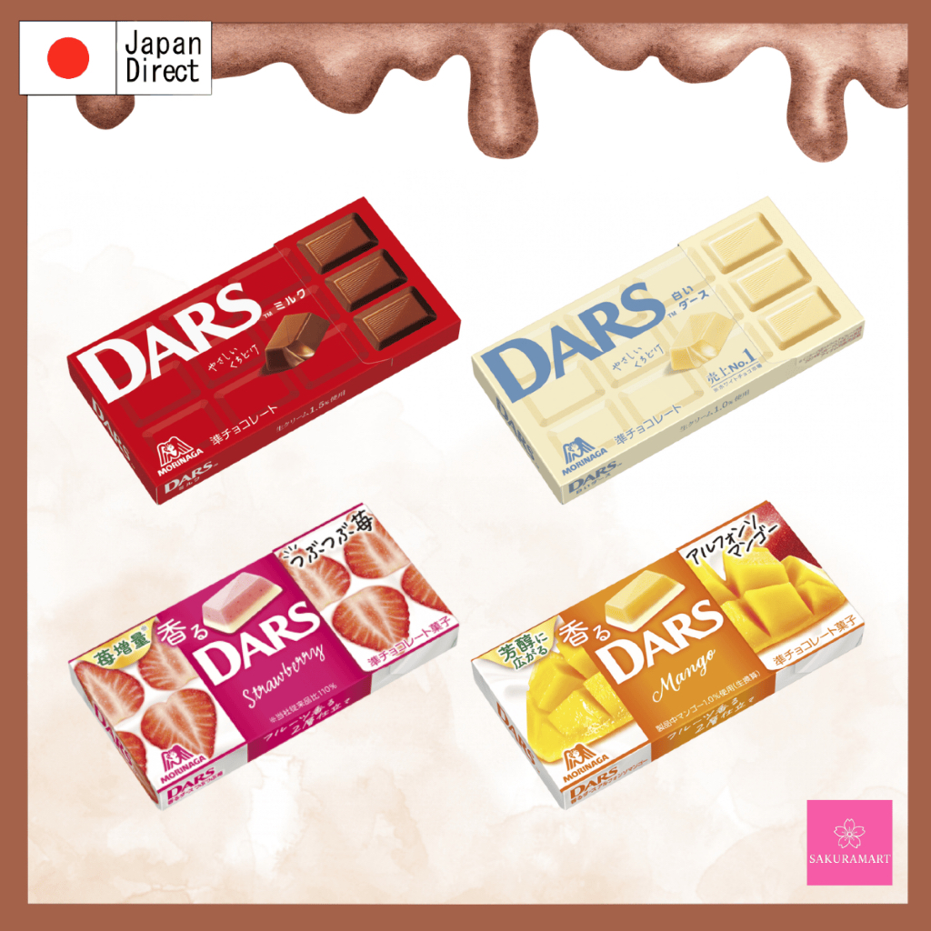 Morinaga DARS Chocolate Series – Milk / White Milk / Fragrant Strawberry / Fragrant Alphonso Mango