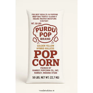 TOP POP เมล็ดข้าวโพดป๊อปคอร์นชนิดดอกเห็ด Mushroom 22.68kg | Popcorn Kernels Premium