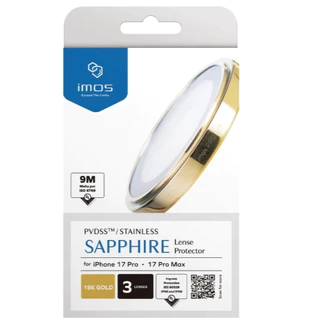 iMos ฟิล์มกระจกเลนส์กล้อง Sapphire สำหรับ iPhone 17/Air/Pro/Pro Max กันรอย คมชัด