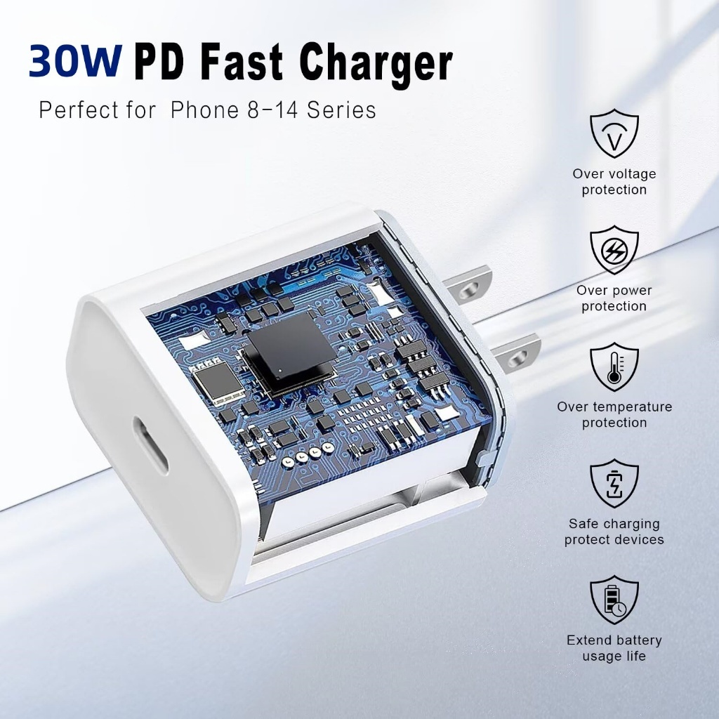 สายชาร์จ ชาร์จไว PD 20W PD 30W PD 45W สายชาต หัวชาร์จ รองรับ ซีรีส์ทั้งหมด 【รองรับ IP5～14 Pro Max】 - รูปที่ 2