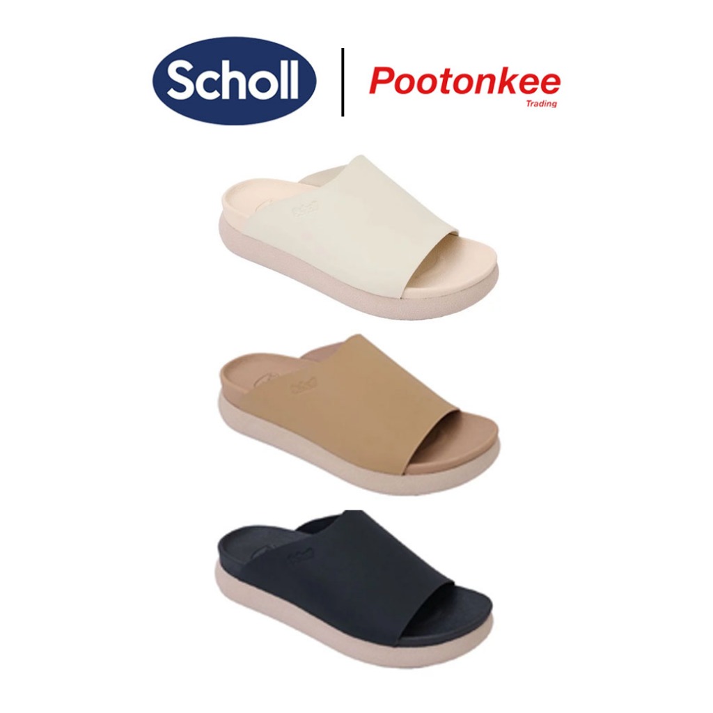 Scholl รองเท้าสกอลล์-ลัค ซังค์กี้ Luck Chunky รองเท้าแตะแบบสวม สำหรับผู้หญิง เทคโนโลยี Bioprint รองรับรูปเท้าทุกสัดส่วน