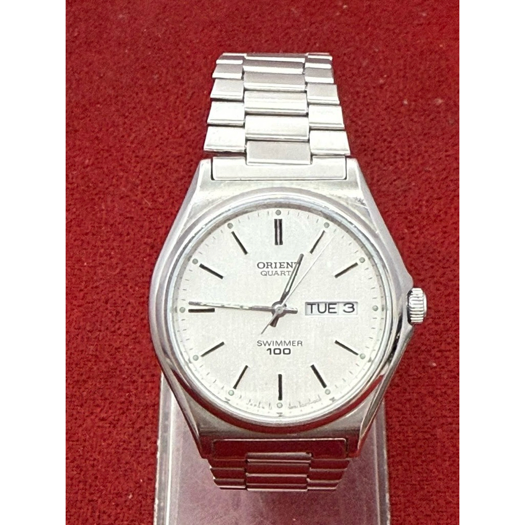 ORIENT Quartz ตัวเรือนสแตนเลส นาฬิกาผู้ชาย มือสองของแท้