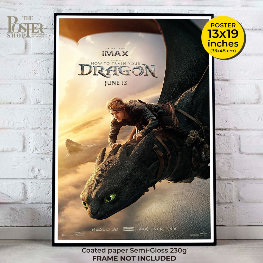 How to Train Your Dragon Movie Poster ภาพขนาด 13x19 นิ้ว