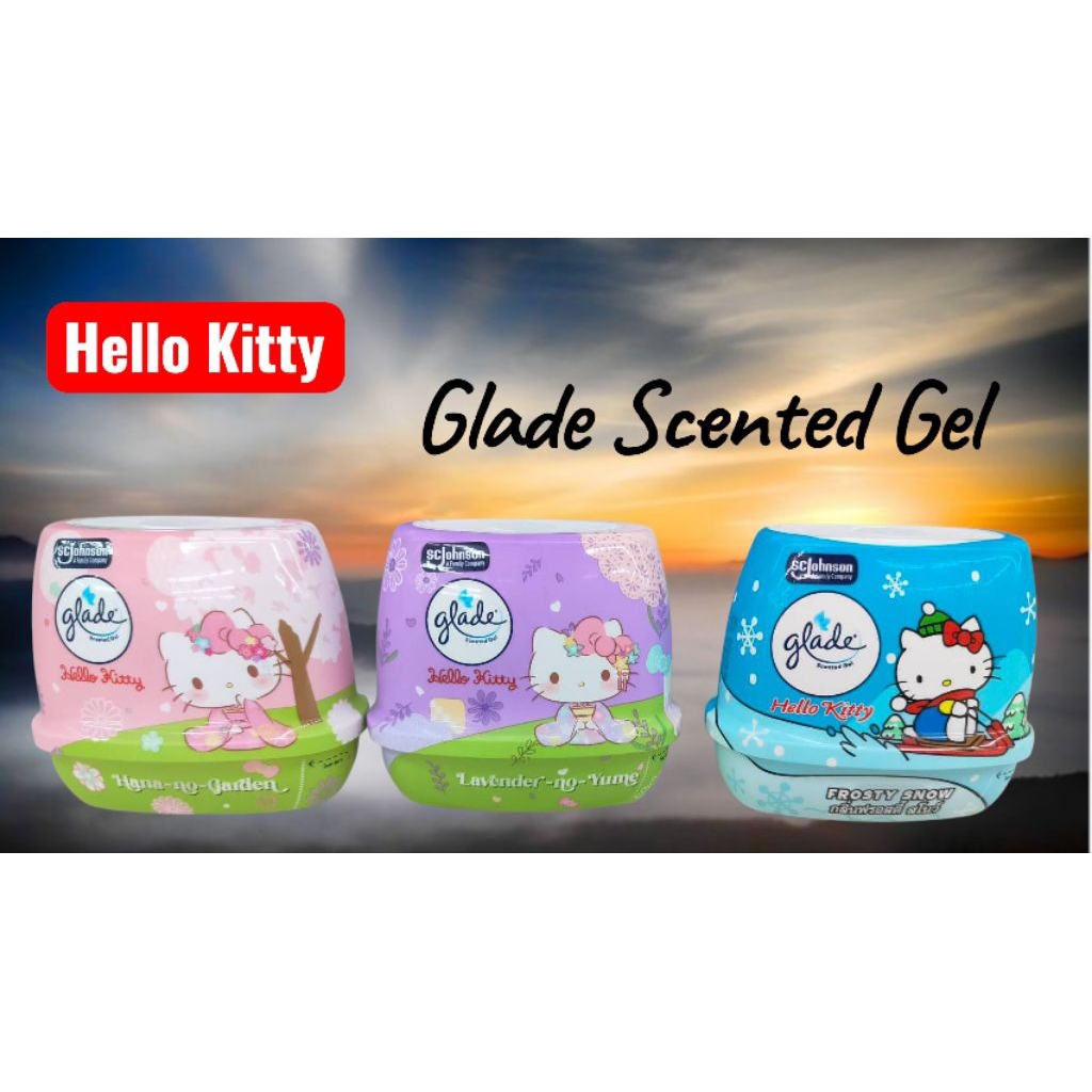 พร้อมส่ง 🎯Hello Kitty เกลด เซ็นท์เต็ดเจล เจลหอมปรับอากาศ 180กรัม Glade Scented Gel 180g by SCJohnson