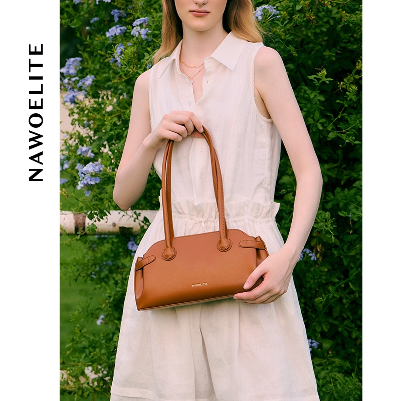 NAWOELITE Baguette Bag คลาสสิกสำหรับผู้หญิง Shoulder Bag/กระเป๋าสะพายไหล่ผู้หญิง PU/กระเป๋าแฟชั่น