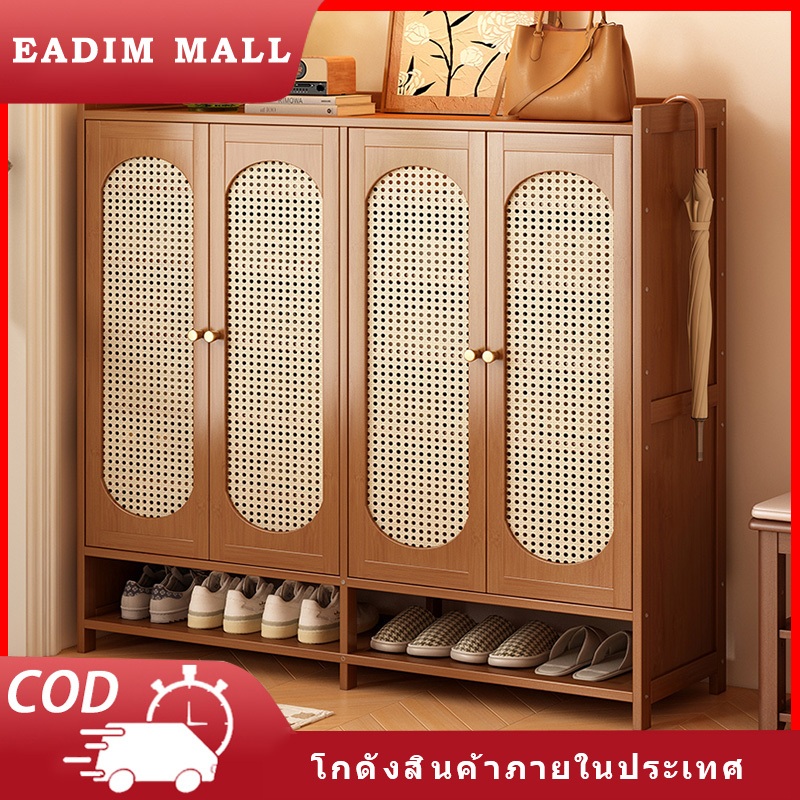 ตู้เก็บรองเท้าแบบประตูโค้งสไตล์ไม้ซุง ห้องนั่งเล่น ทางเข้าบ้าน ระเบียง ชั้นวางรองเท้าหลายชั้น ตู้เก็บของ