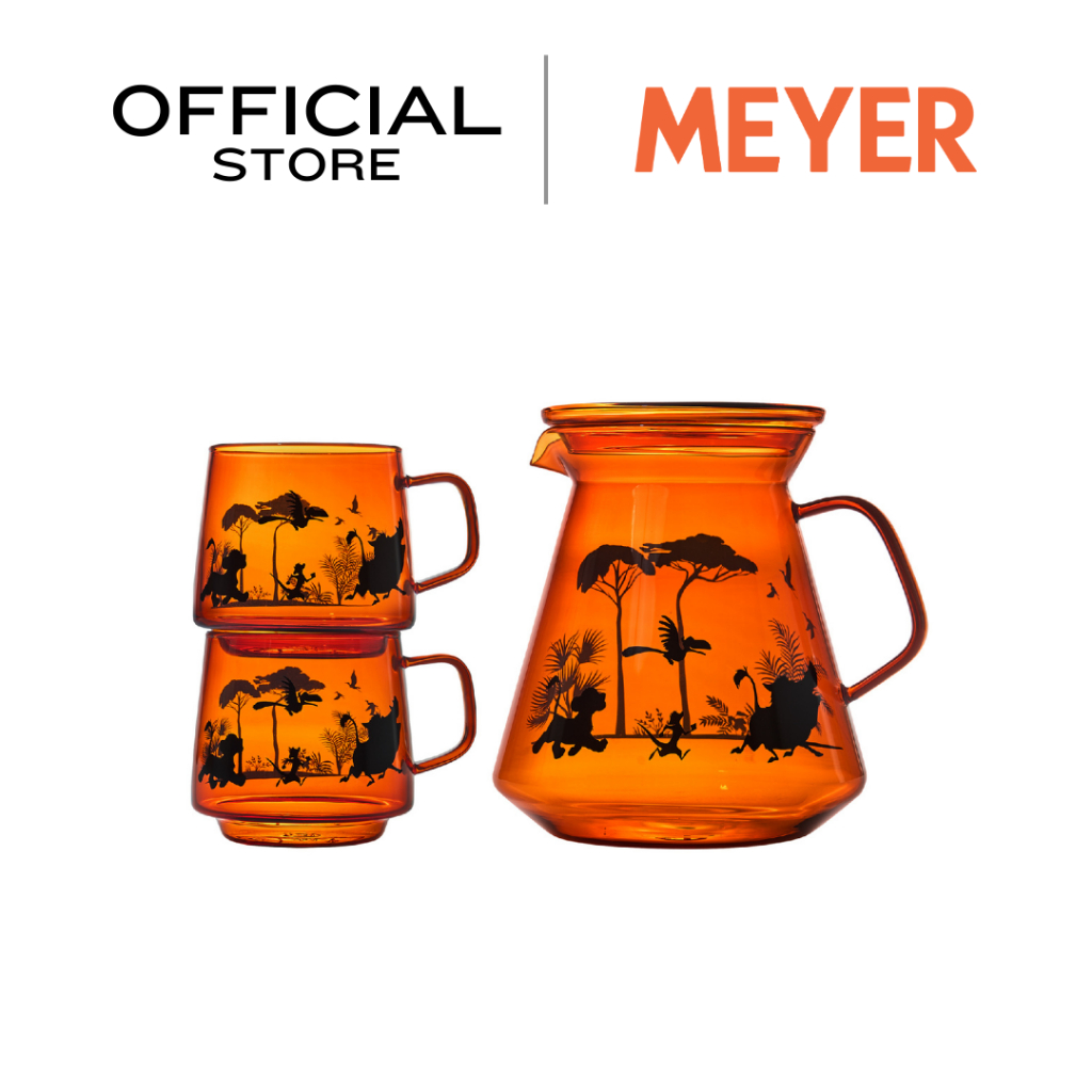 MEYER DISNEY LION KING ชุดเซ็ต 3 ใบ เหยือกแก้ว ขนาด 350 มิลลิลิตร 2 ใบ และเหยือกแก้วมีหูขนาด 1100 มิ