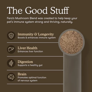 Fera Pets USDA Organic Mushroom Blend for Immune Support for dogs and cats
