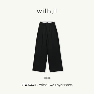 Withit Double Layers Pants With Black Label กางเกงทำงานขอบ 2 ชั้น - BTW36625
