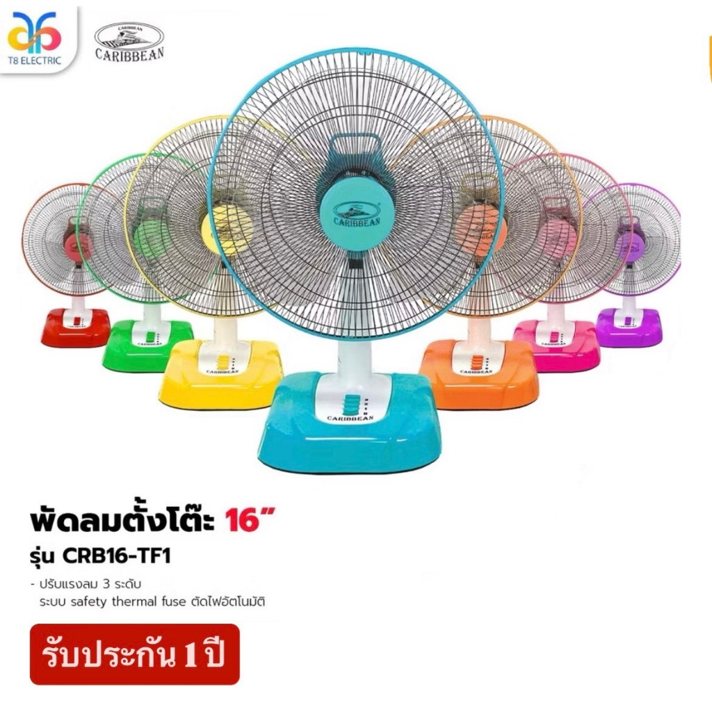 CARIBBEAN พัดลมโคจร คาริบเบียน 16 นิ้ว รุ่น CRB16-AF รับประกันมอเตอร์ 1 ปี